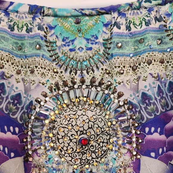 Camilla A Line Frill Dress The Blue Market Size Small b107 - Picture 10 of 13